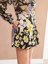 MOTF PREMIUM HIGH WAIST FLORAL PRINT WIDE LEG SHORTS